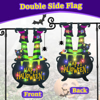 Halloween Lighted Garden Flag for Outside