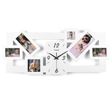 ChicTime™   |  Wooden Wall Clock with Picture Frame Decoration