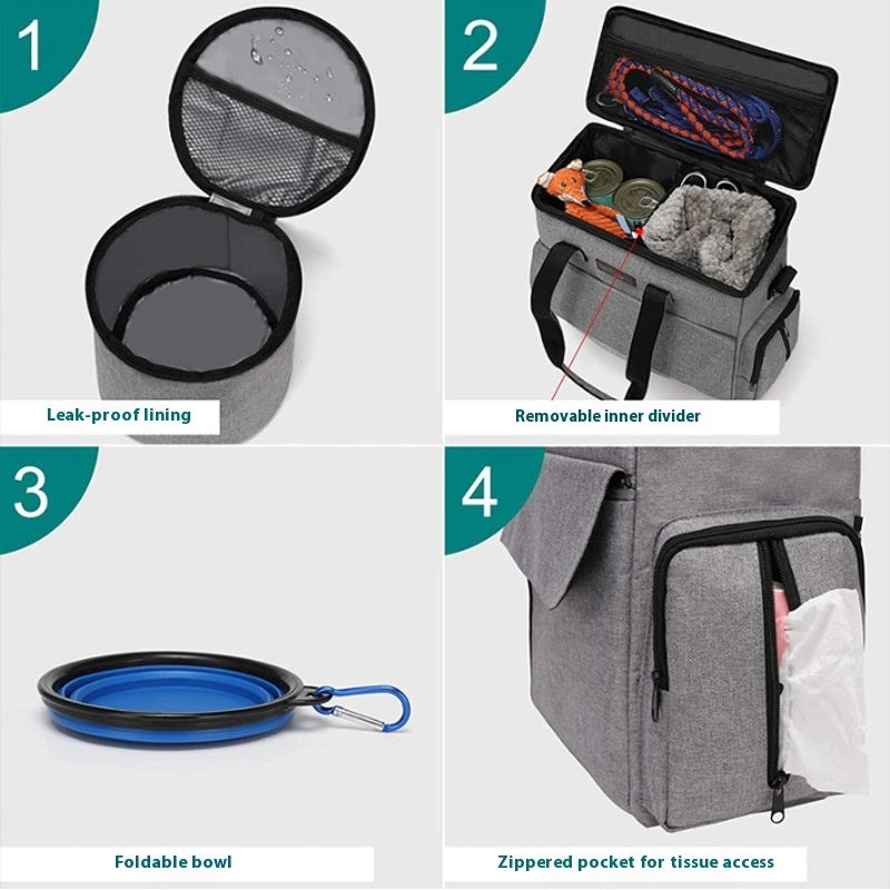 Dog Travel Backpack with Mat