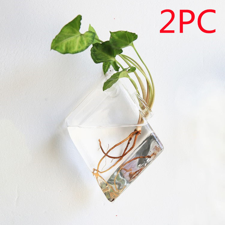 Fashion Wall Hanging Glass Flower Vase