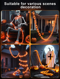 Halloween Battery-Operated Orange LED String Lights