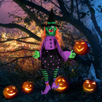 POPGIFTU 64" Large Crashing Witch into Tree Halloween Outdoor Decoration