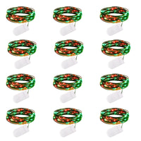 Brightown 12 Pack LED Fairy Lights Battery Operated String Lights - 7ft 20LED Waterproof Silver Wire Firefly Starry Moon Lights for DIY Crafts Wedding Table Centerpieces Party Bedroom Christmas