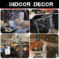 1400 Sqft Halloween Spider Web with 150 Fake Spiders