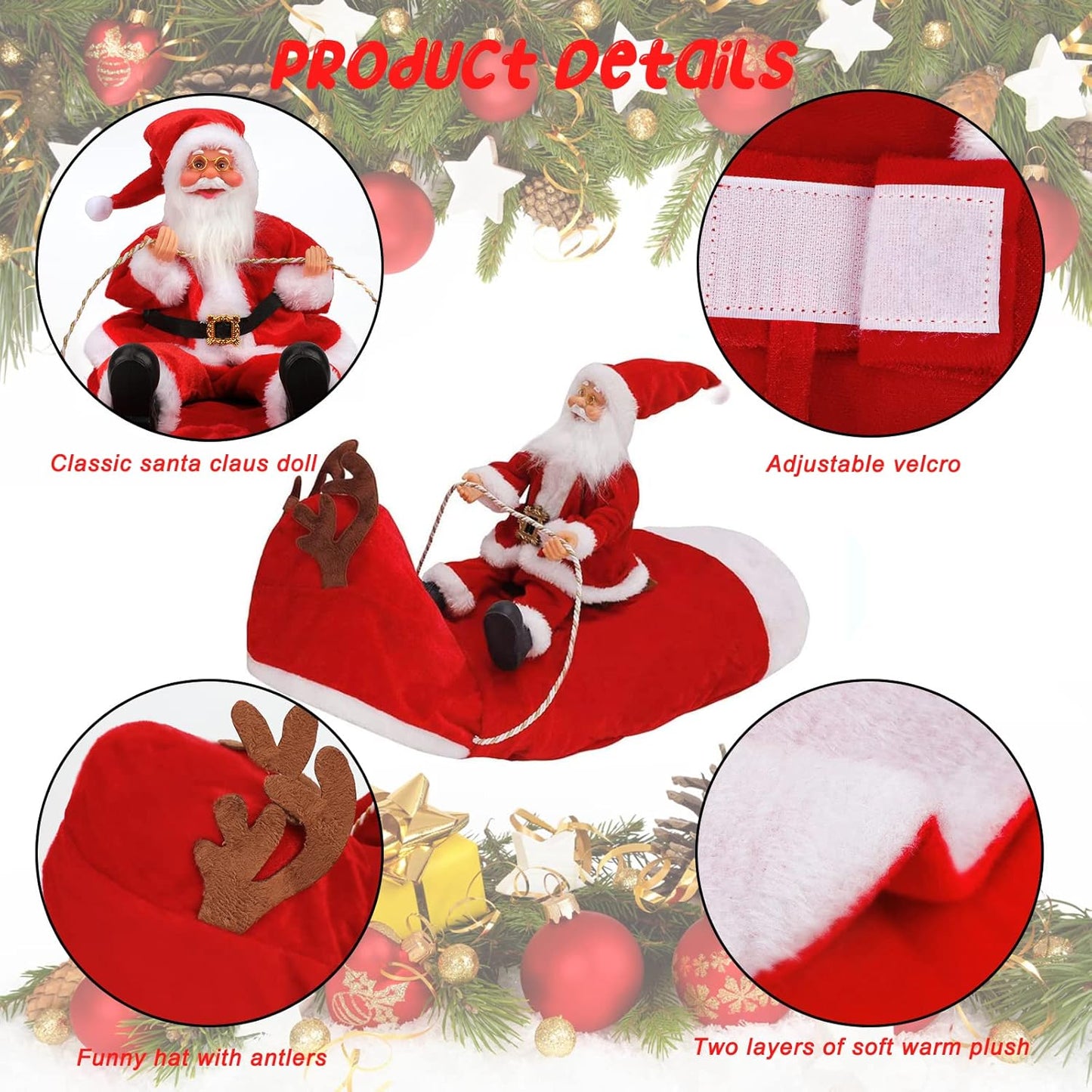 BWOGUE Christmas Pet Costume for Dogs and Cats