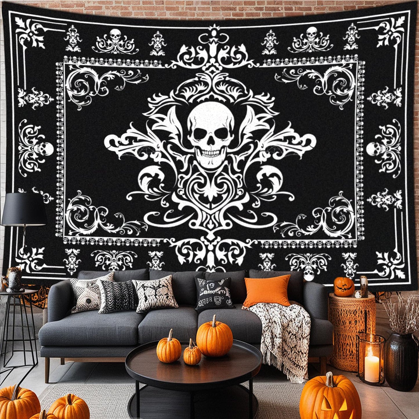 EVENHUG Halloween Reversible Sofa Cover