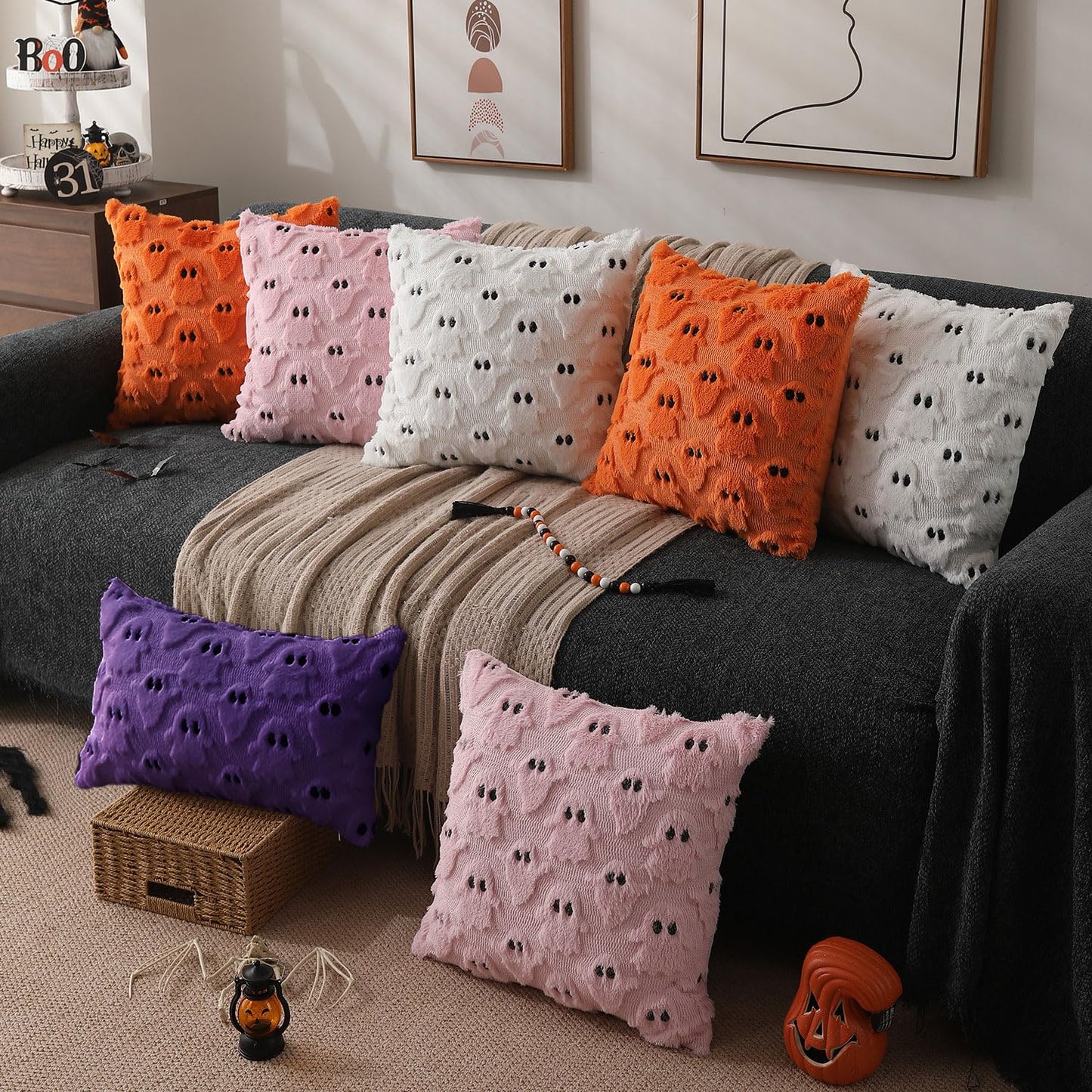 DFXSZ Halloween Ghost Pillow Covers – Set of 2