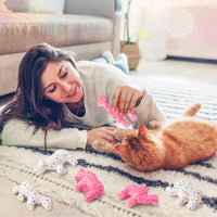 MALLMALL6 Halloween Catnip Toys – 5pcs Pumpkin Teething Set for Kittens & Cats