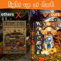 Halloween Lighted Garden Flag for Outside