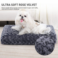 KSIIA Washable  Plush Dog Crate Beds