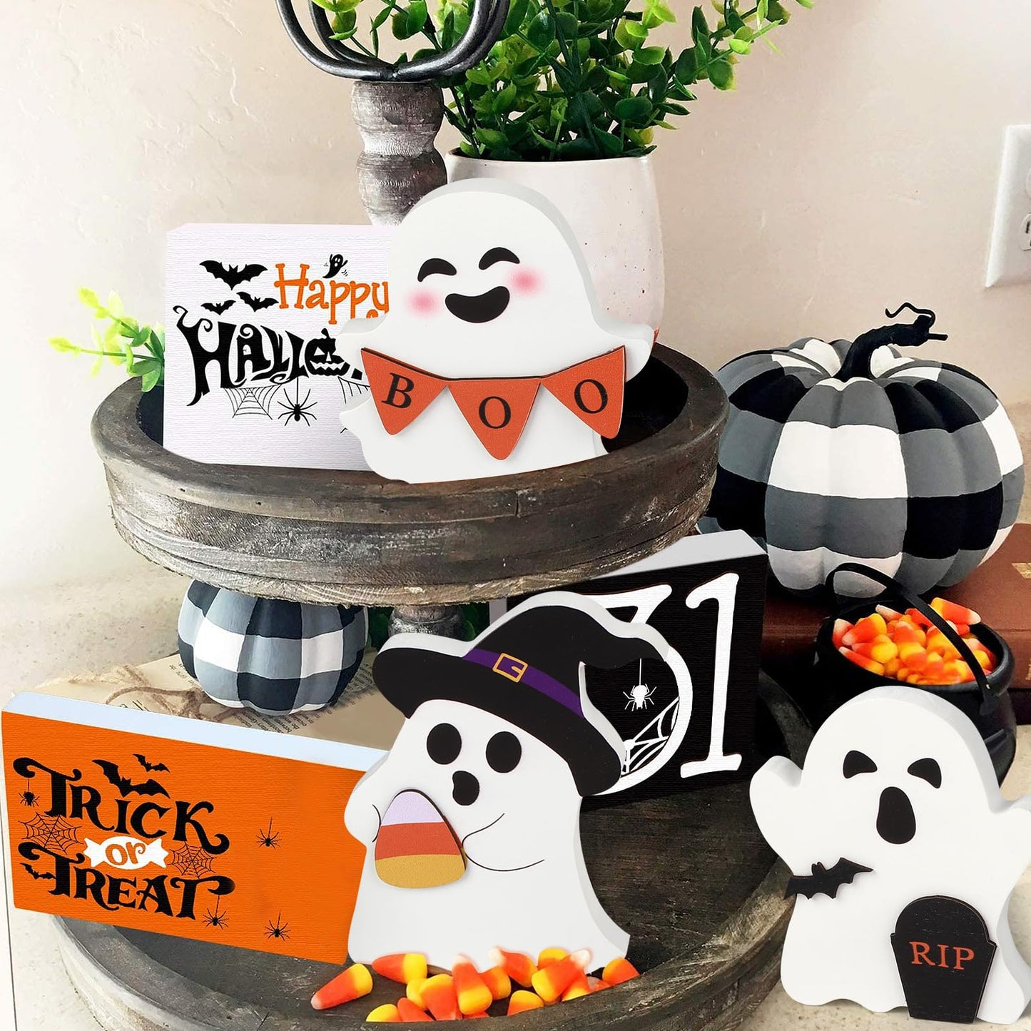 COCHIE Cute Ghost Halloween Decorations Indoor
