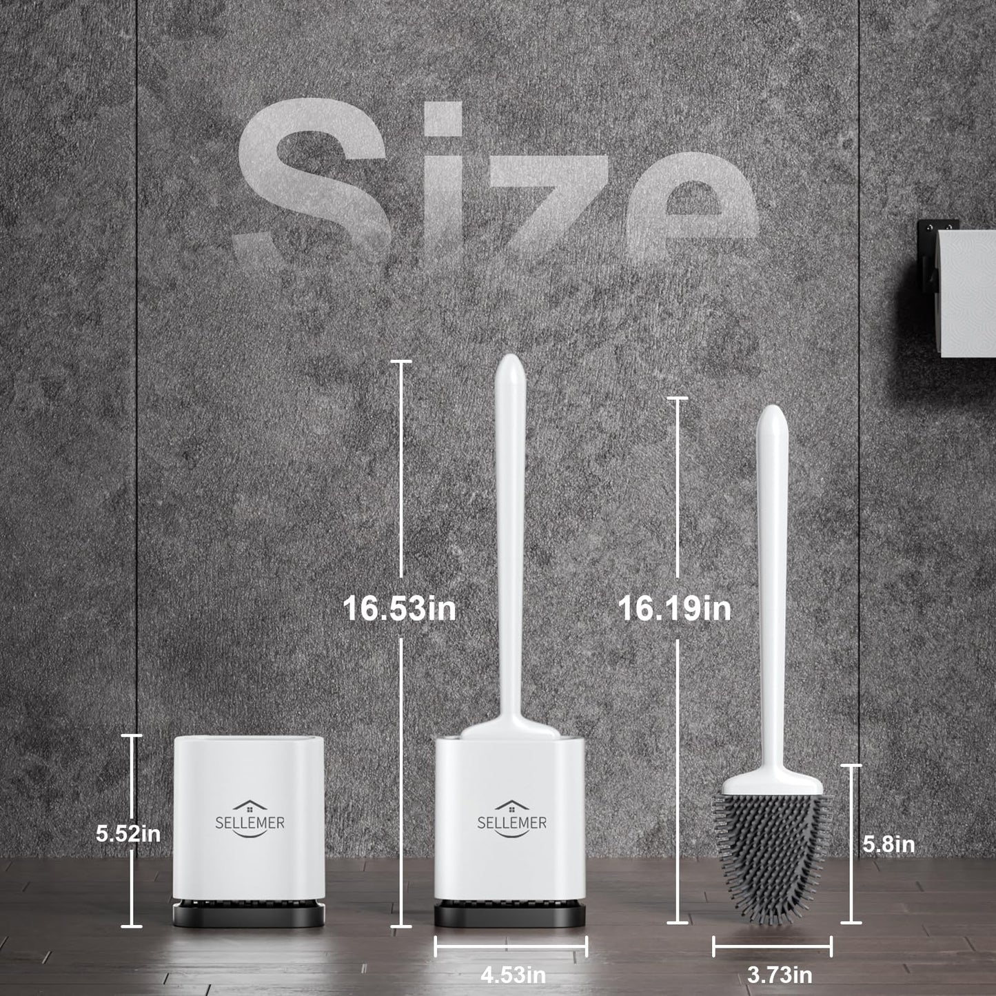 Sellemer Toilet Brush and Holder Set