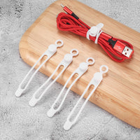 25 Pcs Silicone Cable Ties, Reusable Cable Straps Wire Organizer