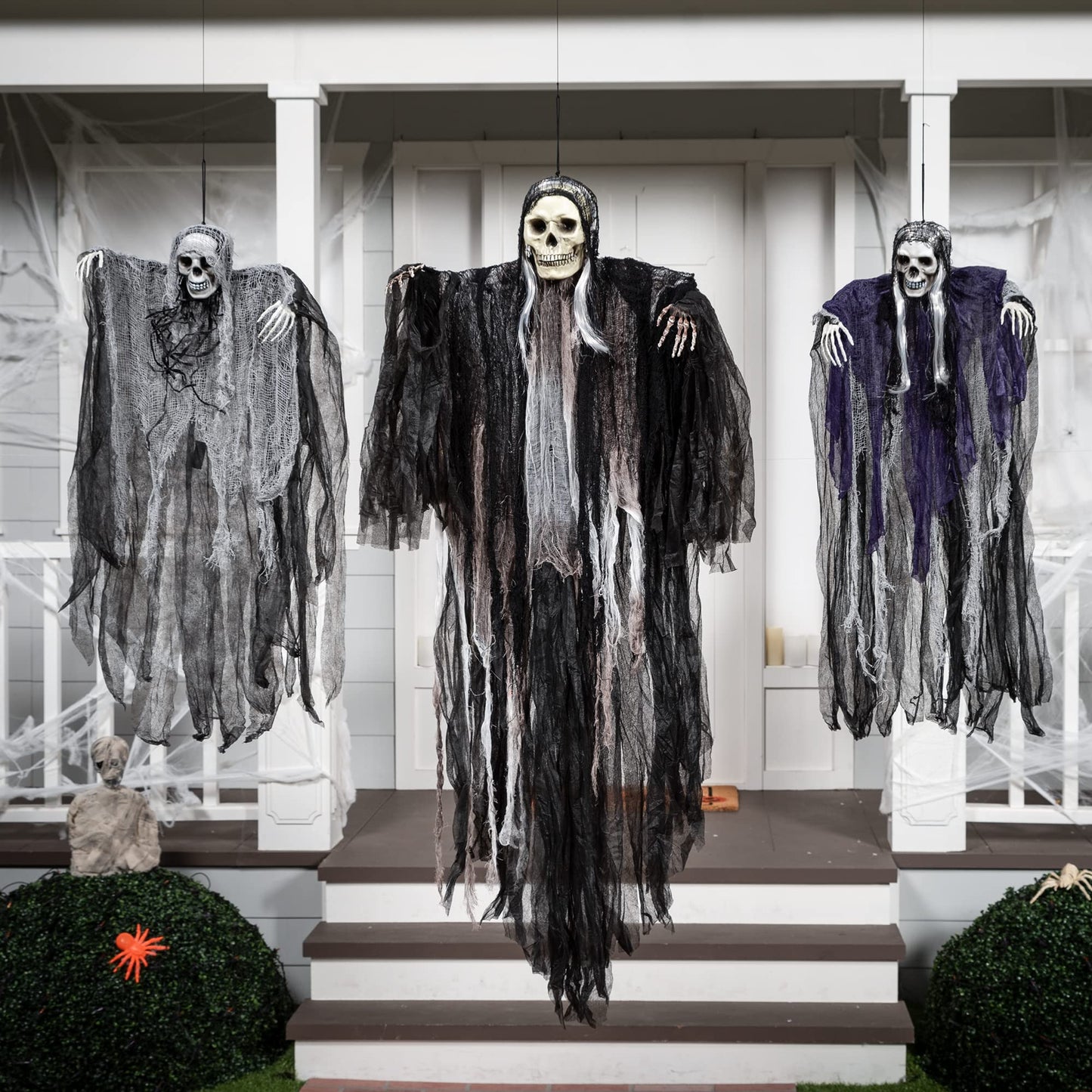 JOYIN 3-Pack Hanging Skeleton Ghosts