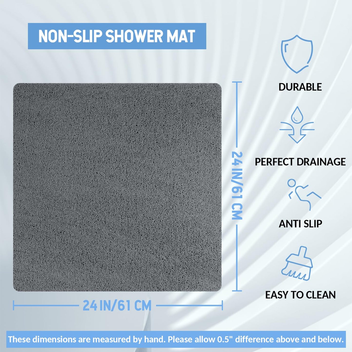 Hargiis Non Slip Bathtub Mat