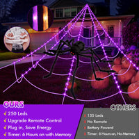 '200' Spider Web with 59' Giant Spider – Halloween Outdoor/Indoor Decor for Yard