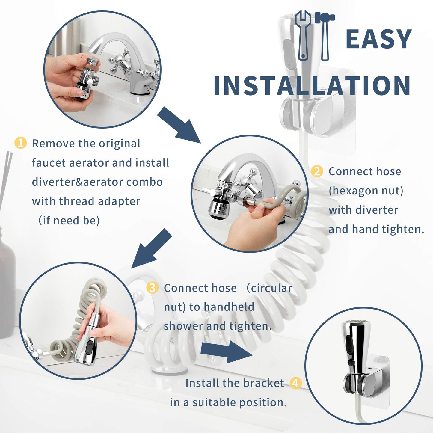 CECEFIN 1080° Swivel Faucet-Extender Sink-Aerator