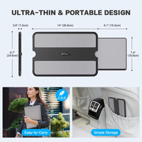 AboveTEK Portable Laptop Lap Desk w/Retractable Left/Right Mouse Pad Tray