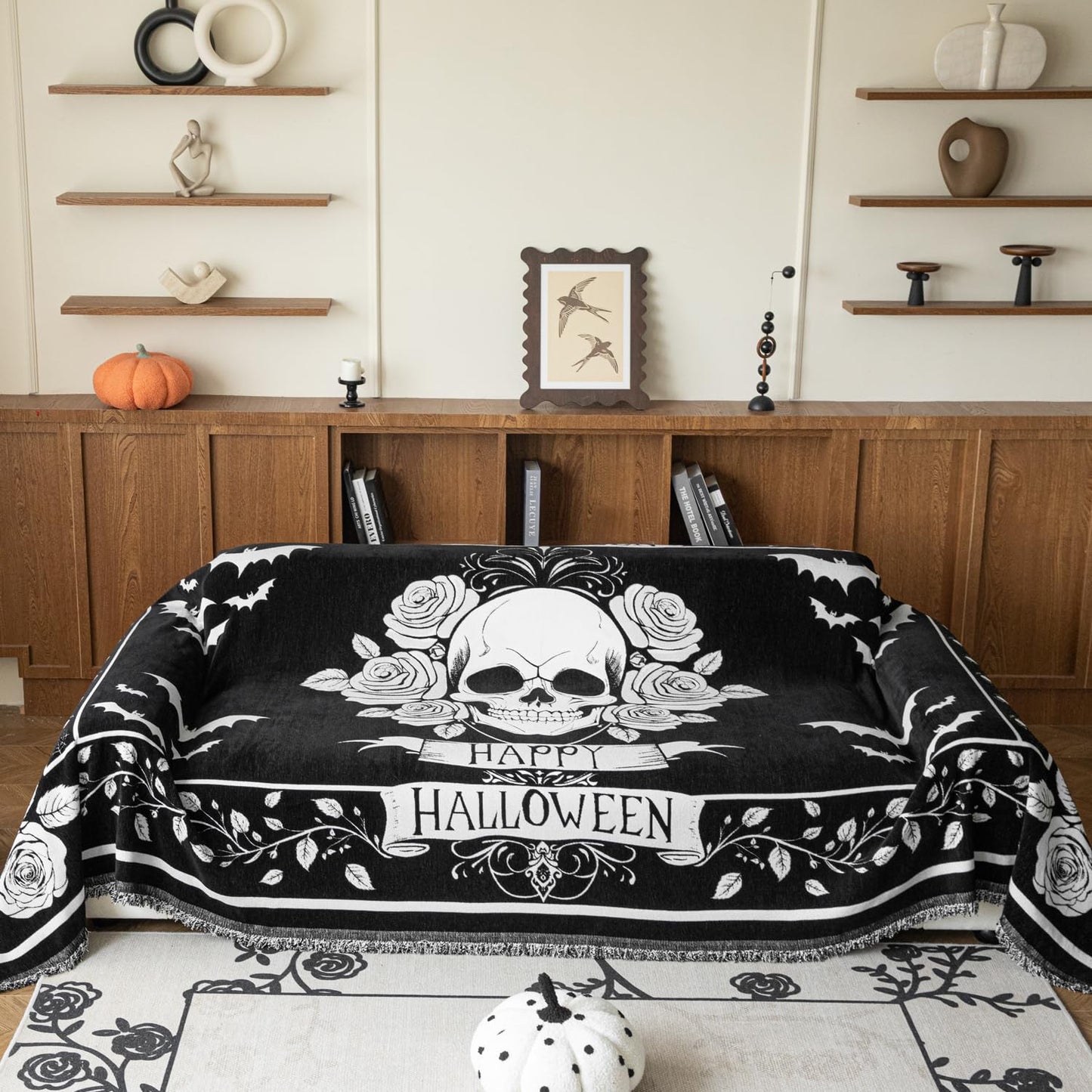 EVENHUG Halloween Reversible Sofa Cover