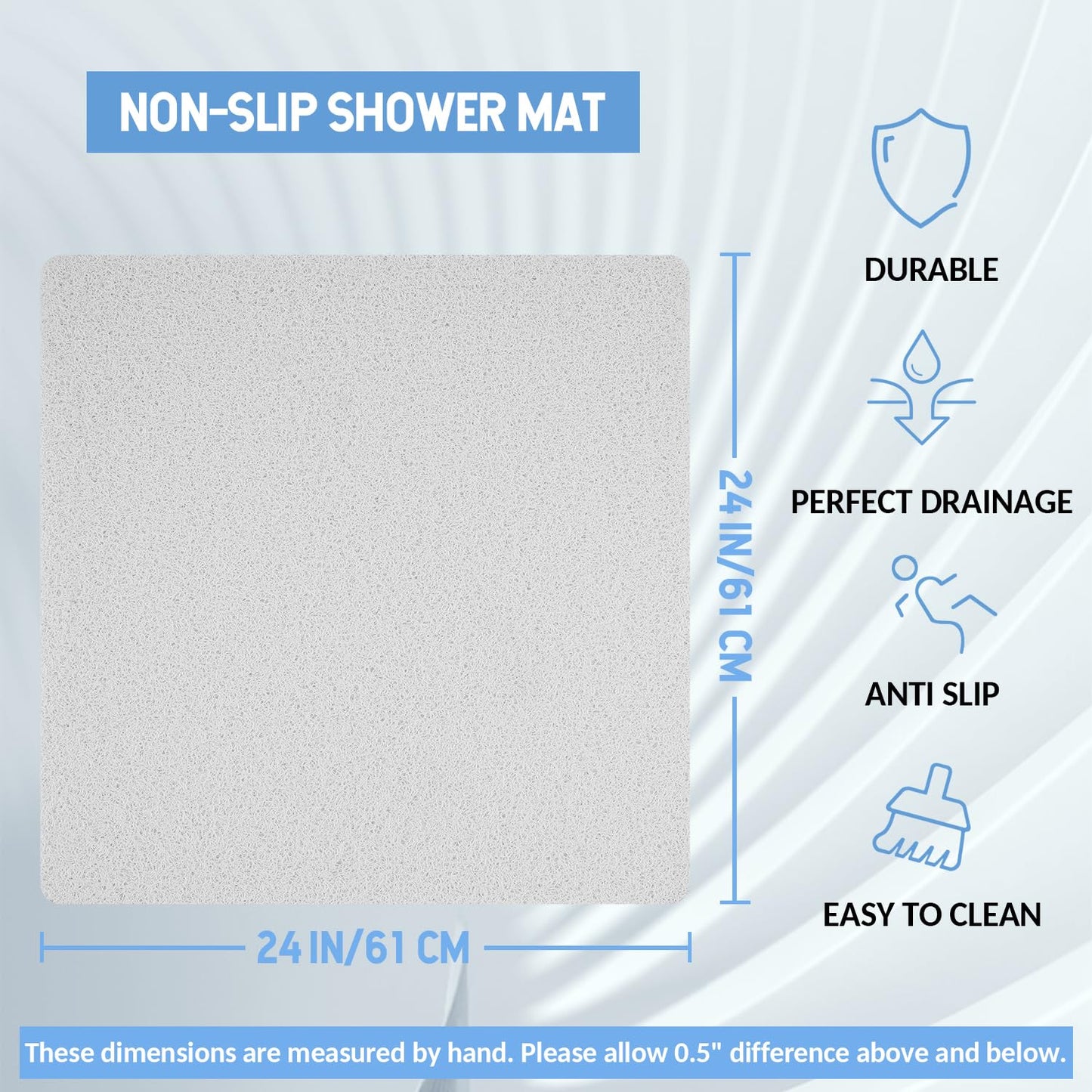 Hargiis Non Slip Bathtub Mat