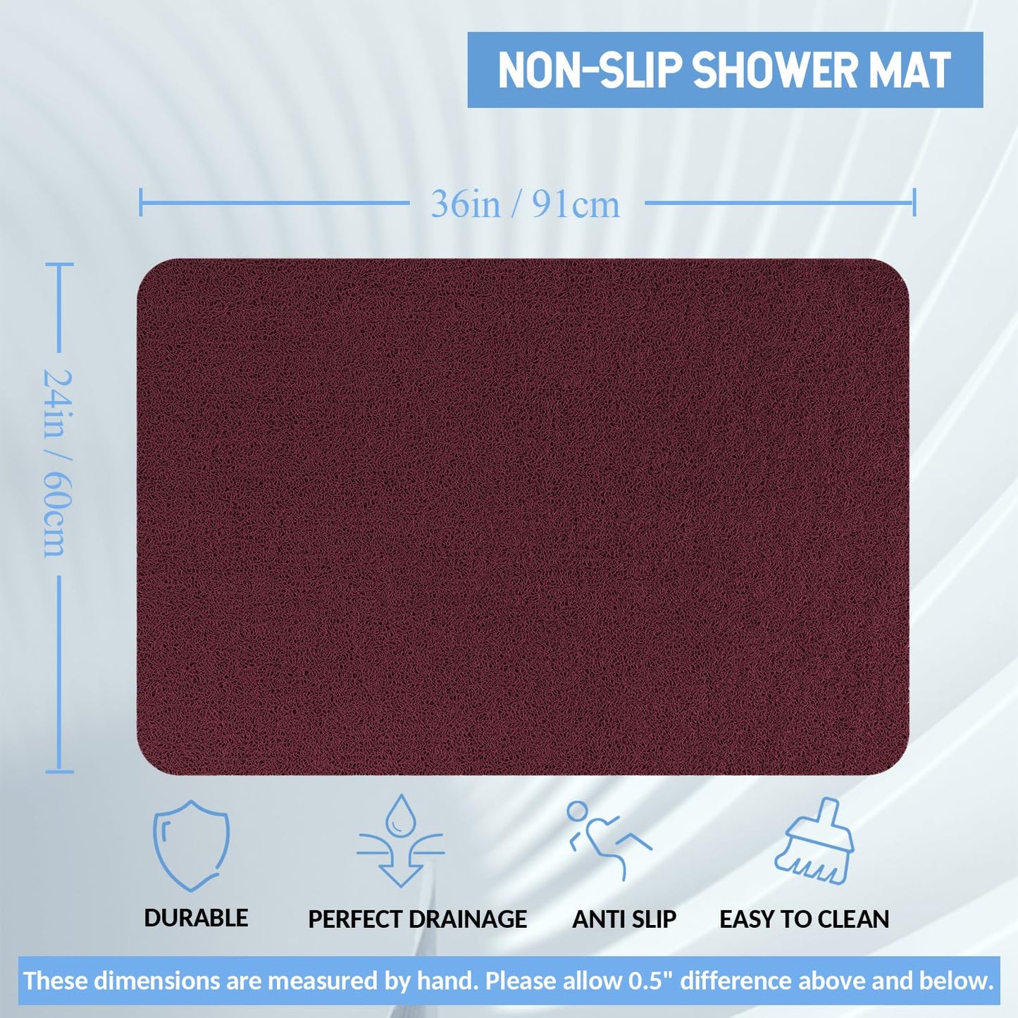 Hargiis Non Slip Bathtub Mat