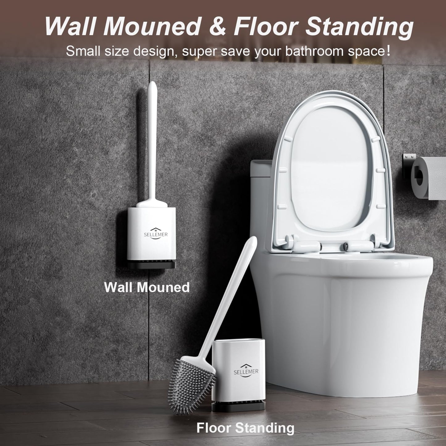 Sellemer Toilet Brush and Holder Set