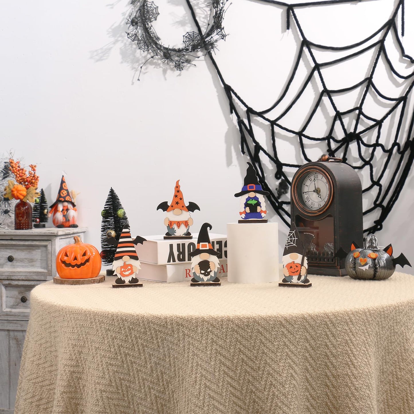 Halloween Wooden Tabletop Decorations (Set of 5)
