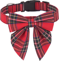ADOGGYGO Adjustable Cotton Dog Bowtie Collar