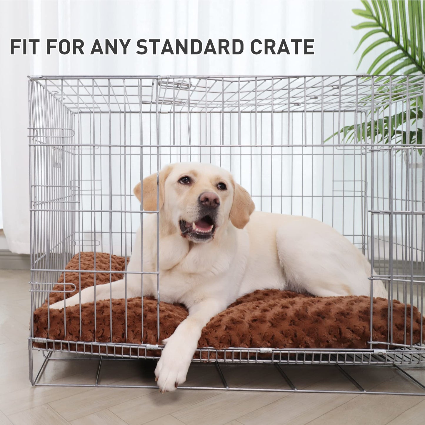 KSIIA Washable  Plush Dog Crate Beds