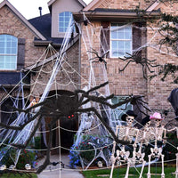 '200' Spider Web with 59' Giant Spider – Halloween Outdoor/Indoor Decor for Yard