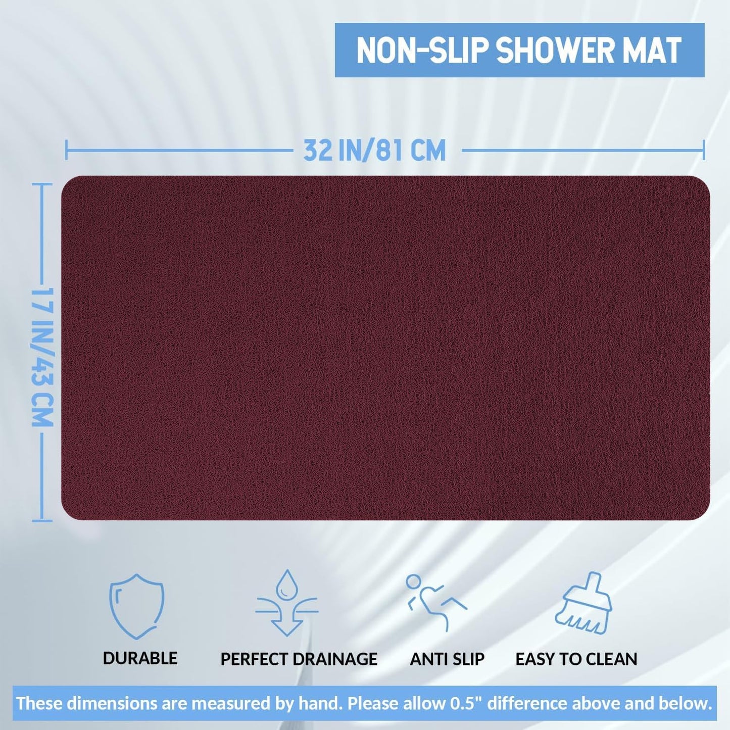 Hargiis Non Slip Bathtub Mat