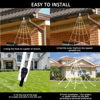 550 LED Halloween Spider Web Lights