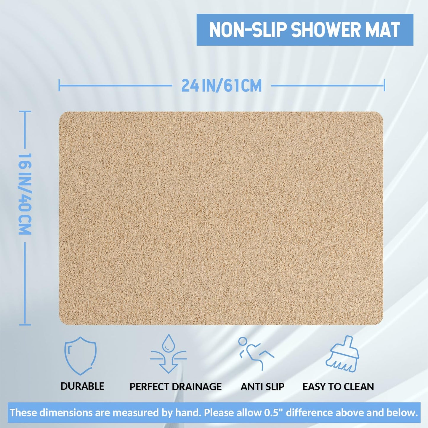 Hargiis Non Slip Bathtub Mat