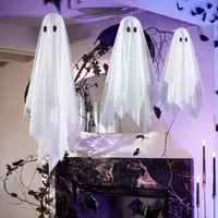 2-Pack Halloween Ghost Decorations with Remote-Controlled String Lights