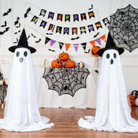 2-Pack Halloween Ghost Decorations with Remote-Controlled String Lights