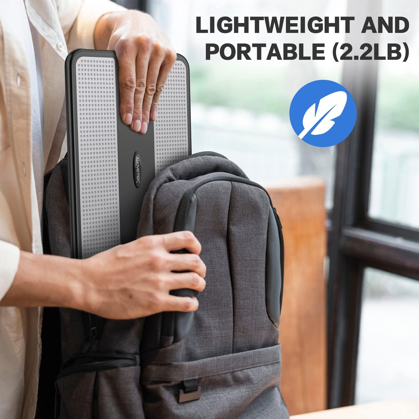 AboveTEK Portable Laptop Lap Desk w/Retractable Left/Right Mouse Pad Tray