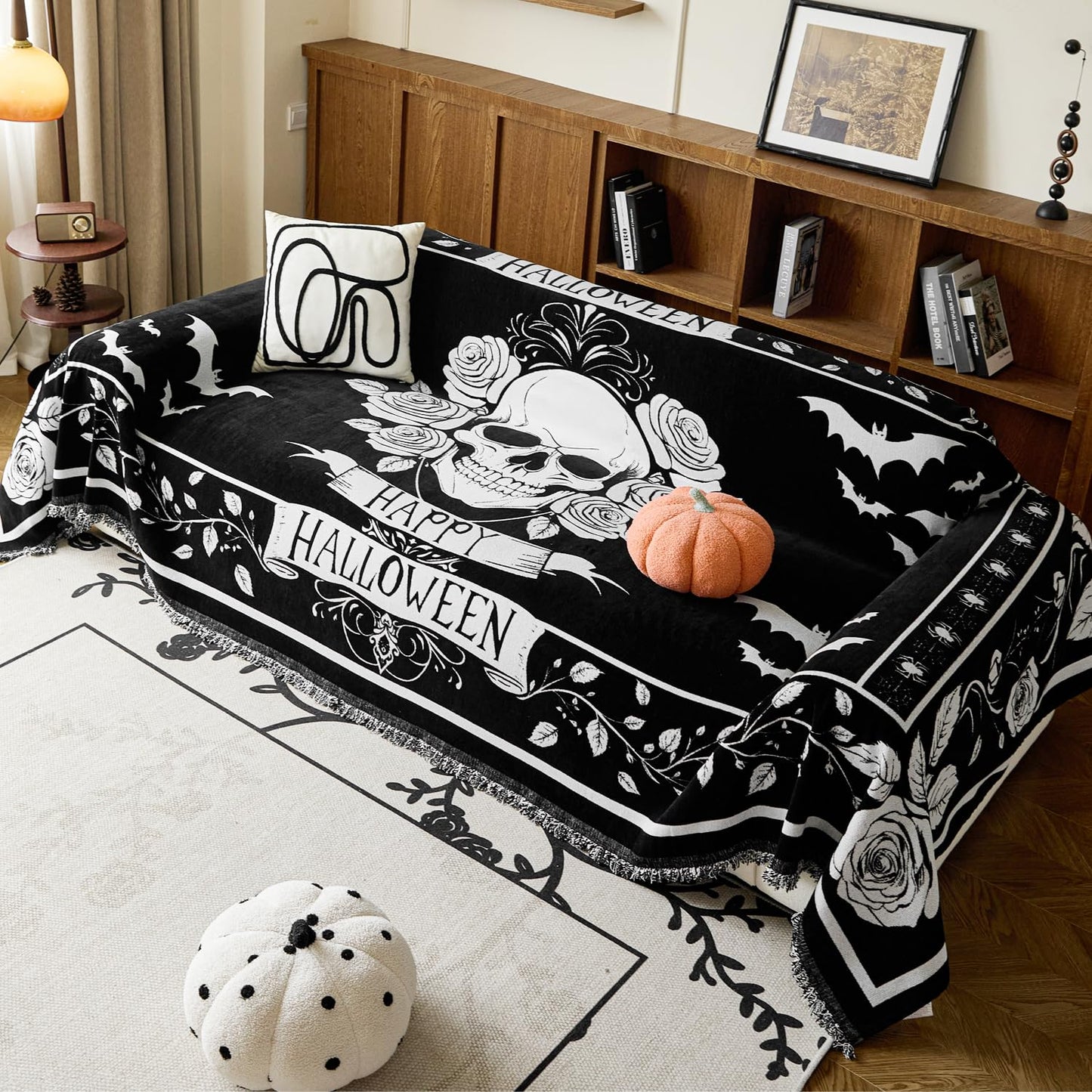 EVENHUG Halloween Reversible Sofa Cover
