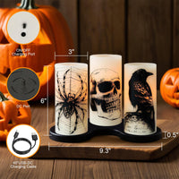 Eldnacele Halloween Flameless LED Candles