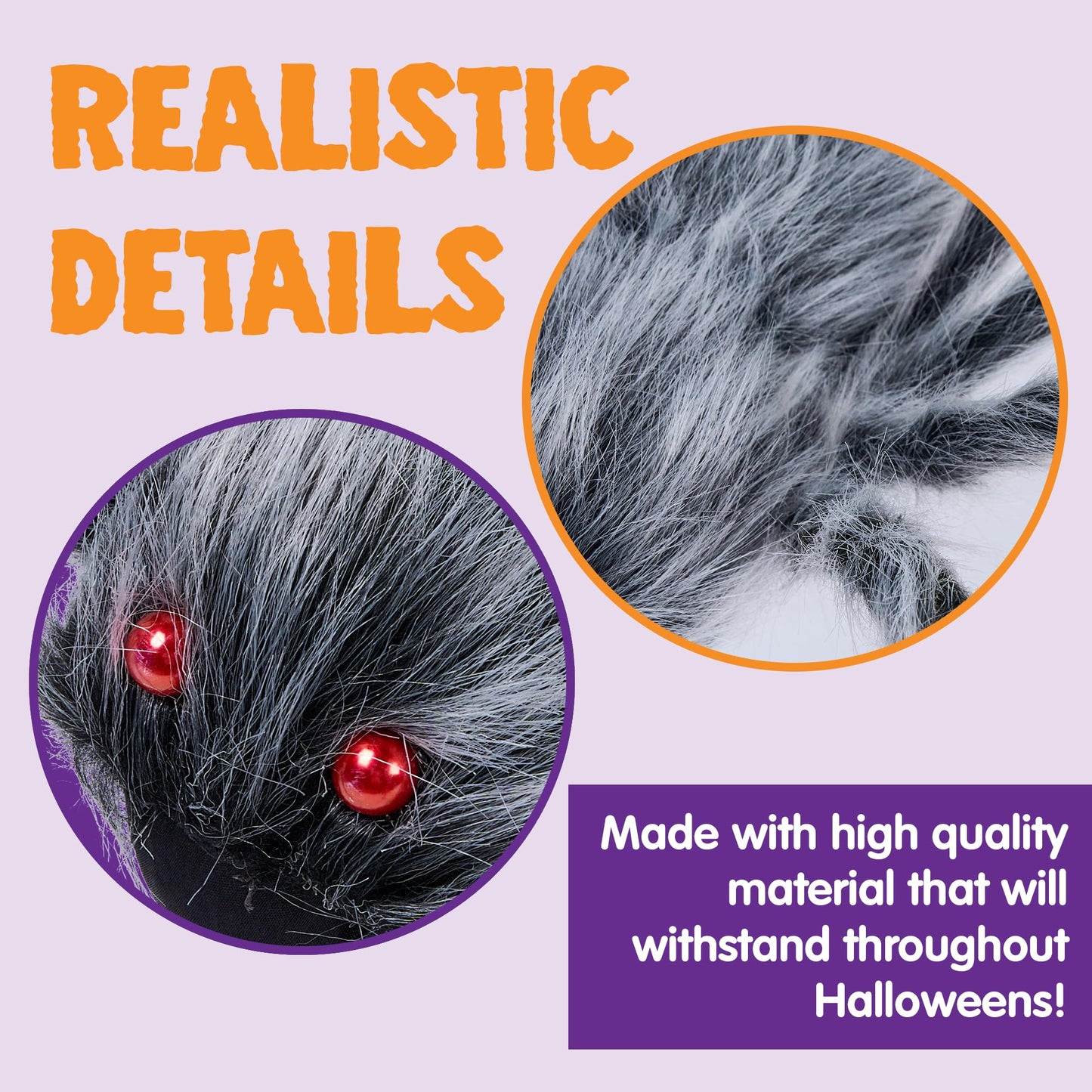 JOYIN 5ft Giant Halloween Spider – Large Black Spider for Outdoor Yard
