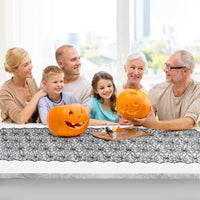 Black Lace Spider Web Table Runners for Halloween Decor
