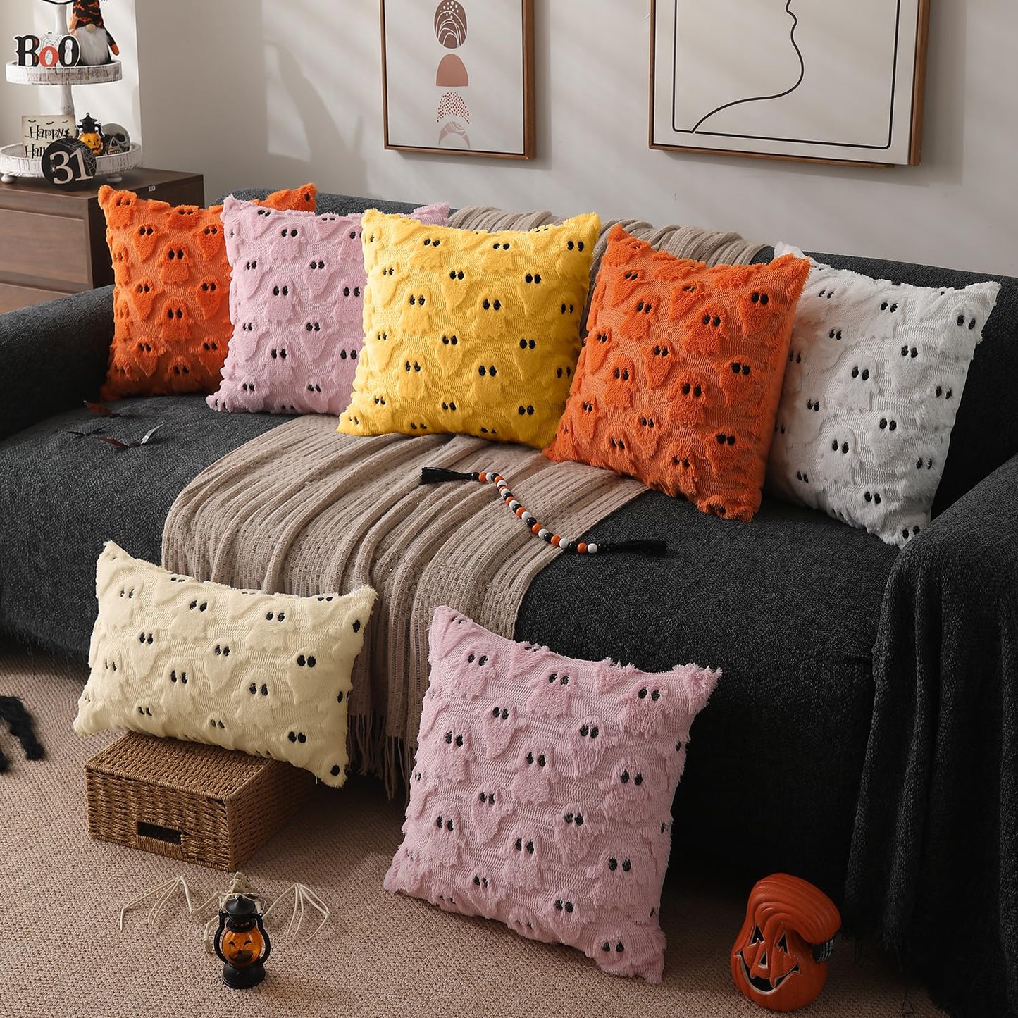 DFXSZ Halloween Ghost Pillow Covers – Set of 2