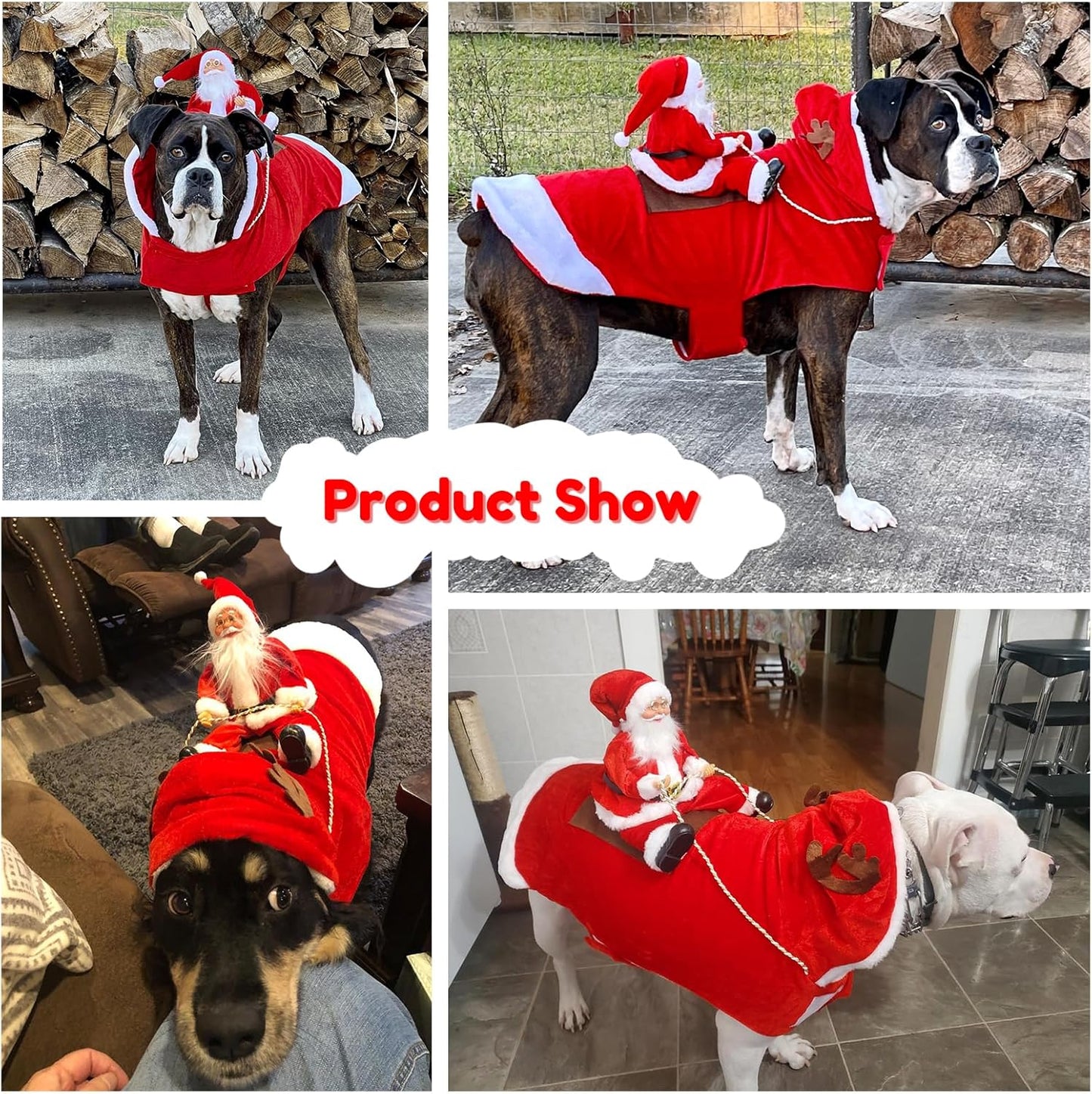BWOGUE Christmas Pet Costume for Dogs and Cats
