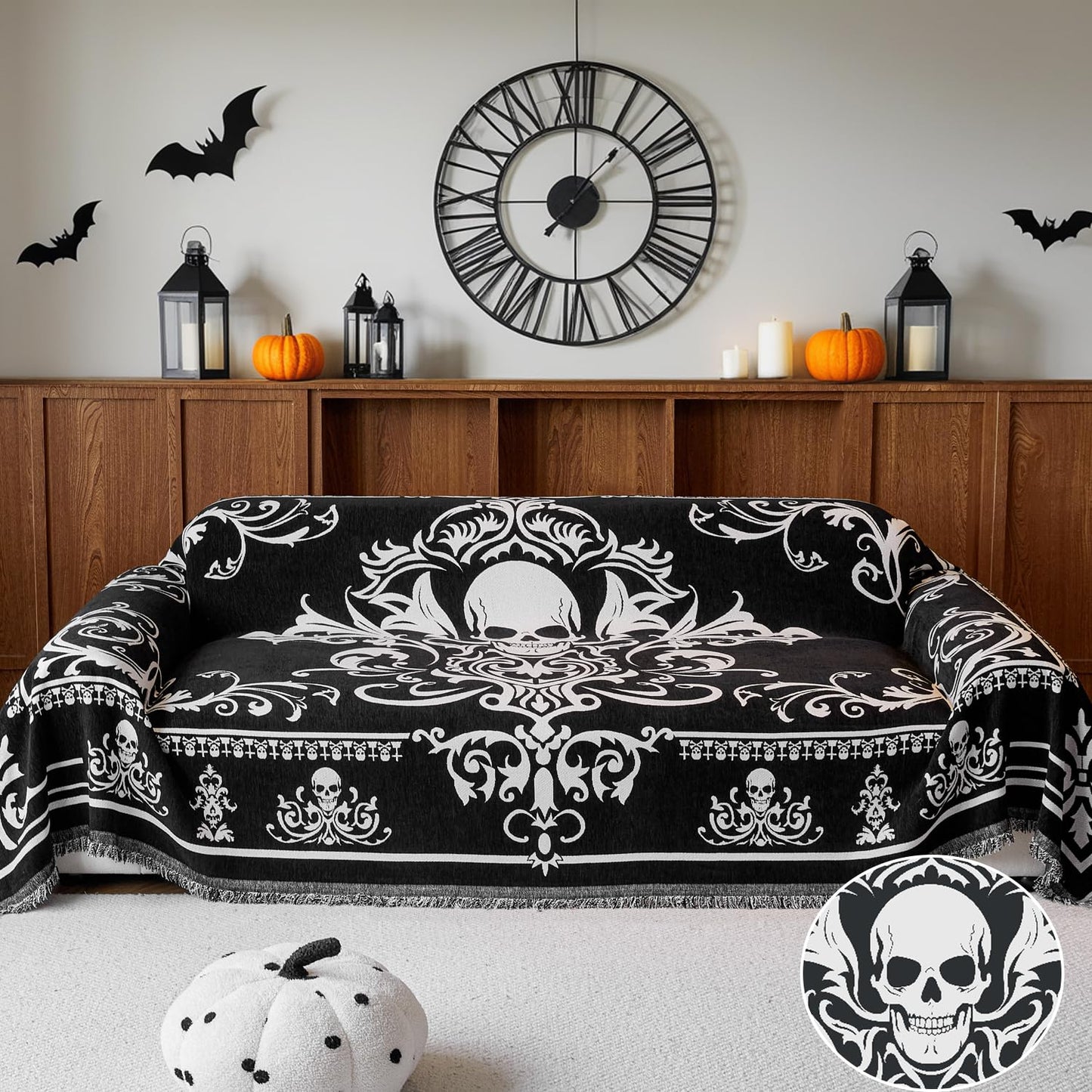 EVENHUG Halloween Reversible Sofa Cover