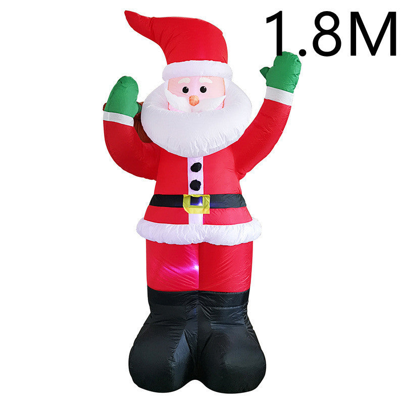 Christmas Inflatable LED Lights Glowing Santa