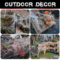 1400 Sqft Halloween Spider Web with 150 Fake Spiders