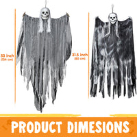 JOYIN 3-Pack Hanging Skeleton Ghosts