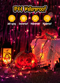 Minetom 25FT Halloween Purple String Lights