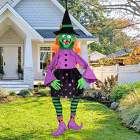 POPGIFTU 64" Large Crashing Witch into Tree Halloween Outdoor Decoration