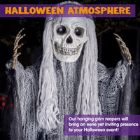 JOYIN 3-Pack Hanging Skeleton Ghosts