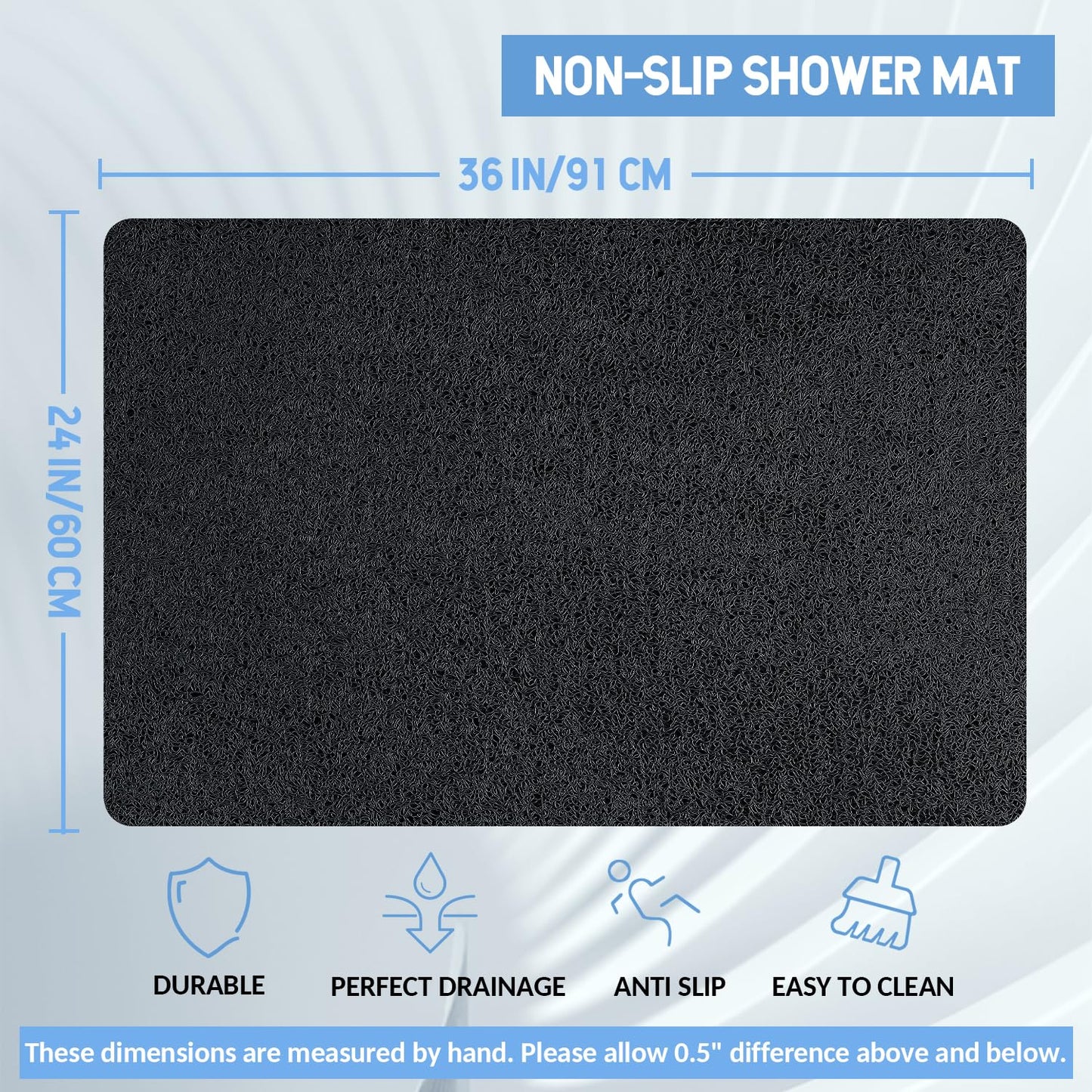 Hargiis Non Slip Bathtub Mat